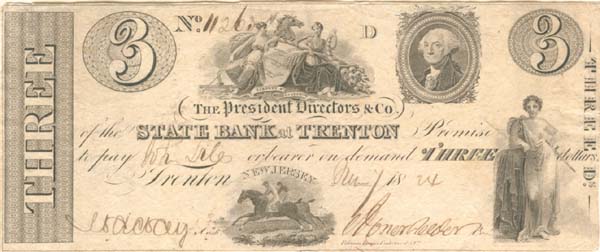 State Bank At Trenton - Paper Money